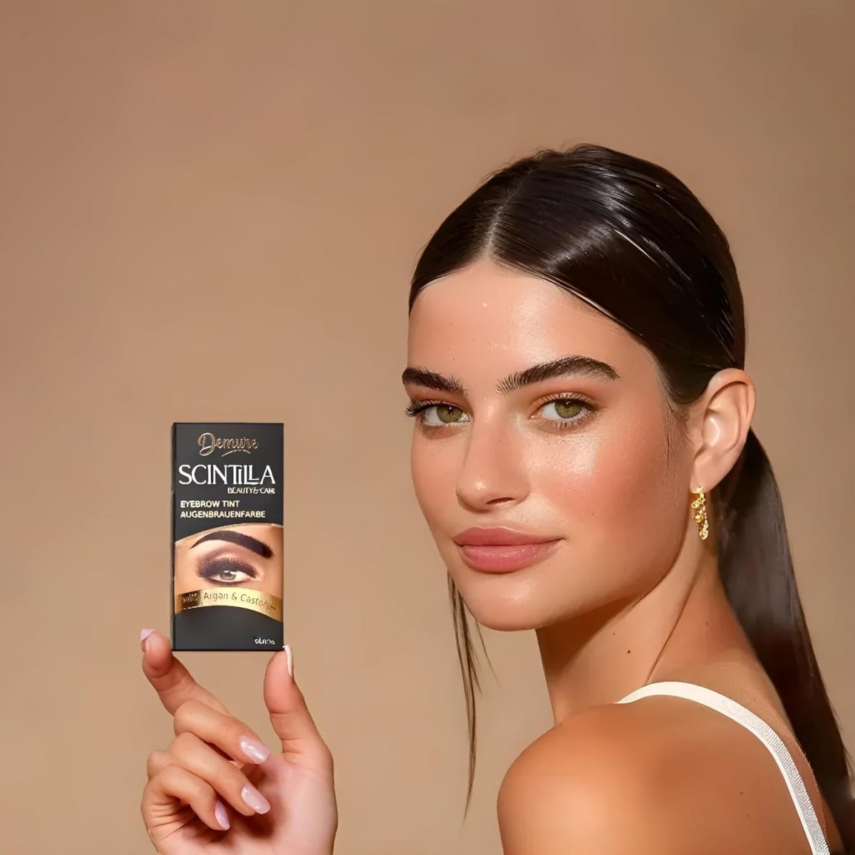 ⁦Demure Eyebrow Dye Kit, Professional Formula Brow Tint - contains Argan Oil & Castor Oil (Omega 6, Carotene, Vitamins А, Е, F), Fast and Safe Results (3.0 Dark Brown)⁩ - الصورة ⁦8⁩