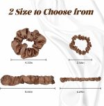 ⁦Mocamoro 6 Pcs Satin Hair Scrunchies for Women for Girls - Scrunchy Ponytail Holder Softer Than Silk Scrunchies for Hair (Multi-colored)⁩ - الصورة ⁦2⁩