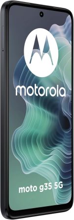⁦Motorola Moto G35 DUAL-SIM 256GB ROM + 4GB RAM (GSM Only|No CDMA) Factory Unlocked 5G Smartphone (Midnight Black) - International Version⁩ - الصورة ⁦3⁩