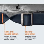 ⁦Spigen Lite Fit Ultra Band designed for Apple Watch Band for Apple Watch Ultra 2 / Ultra (49mm), Series 9/8/7 (45mm), Series SE2/6/SE/5/4 (44mm) and Series 3/2/1 (42mm) Nylon Solo Loop - Navy⁩ - الصورة ⁦8⁩