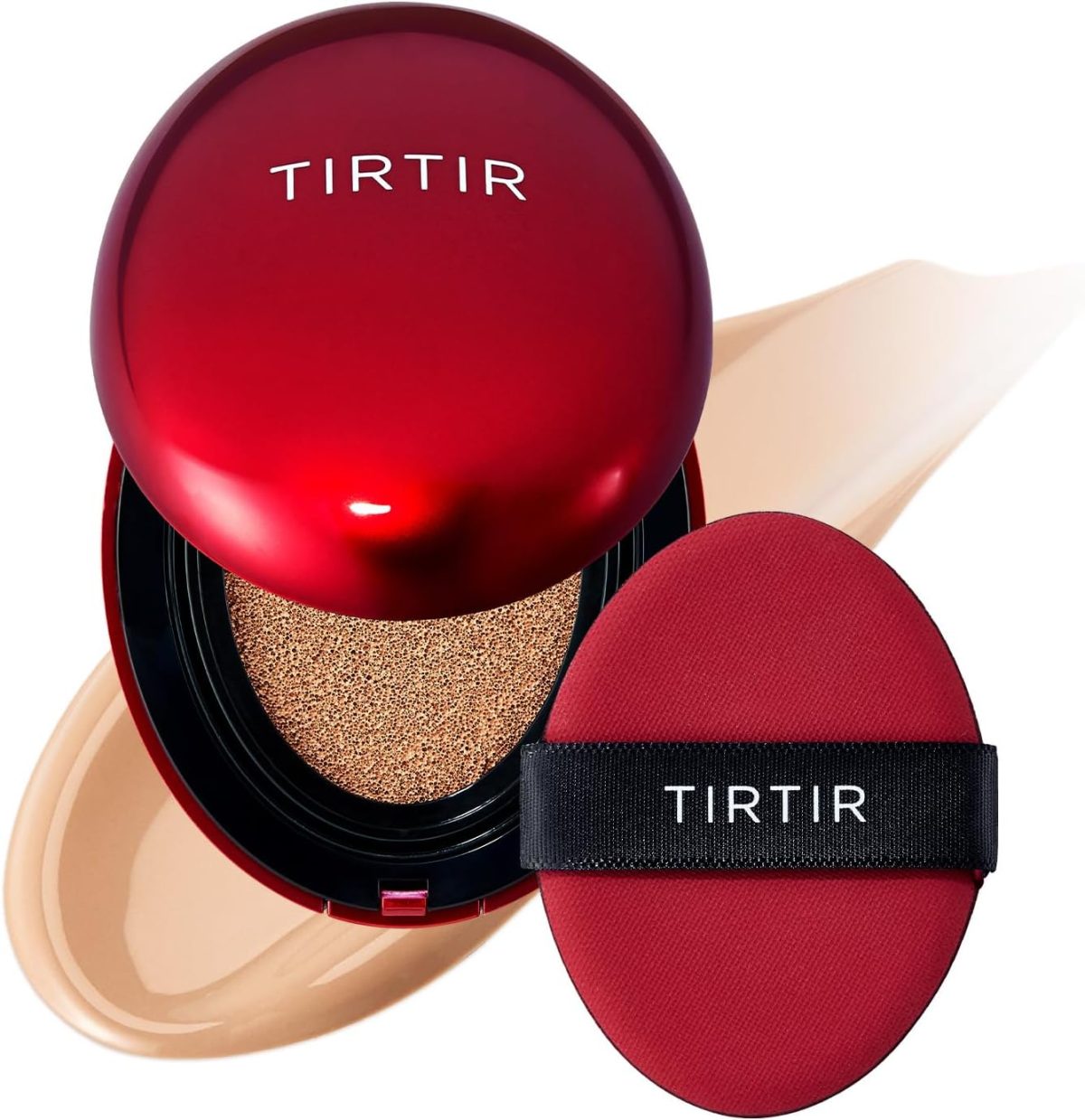 TIRTIR Mask Fit Red Cushion Foundation | Japan's No.1 Choice for Glass skin, Long-Lasting, Lightweight, Buildable Coverage, Semi-Matte (25N Mocha, 0.63 Fl Oz (Pack of 1))