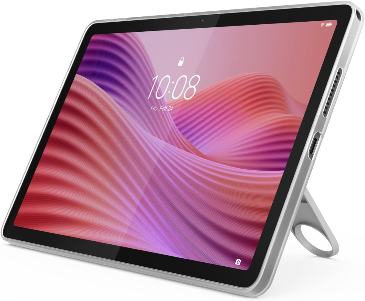 ⁦Lenovo Tab, 10-inch, LUNA GREY, MediaTek® G85 OC 2.0GHz, 4GB Ram, 128GB Storage, With Call Feature, 4G-LTE, 5100 mAh Battery, TB311XU,with Clear Case, ZAEJ0021SA⁩ - الصورة ⁦6⁩