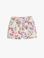 ⁦KOTON Girls 5SKG40029AK0D1 Elastic Waist Shorts⁩ - الصورة ⁦2⁩
