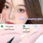 ⁦NOVOLAN Precision Eyebrow Pencil, Long-lasting Formula, Fade-resistant, Natural Look, Multipurpose, Waterproof and Sweatproof, Wild Brow Effect, Water Brow Pencil, 3 Color Bifurcated Pen Tip (#02)⁩ - الصورة ⁦7⁩