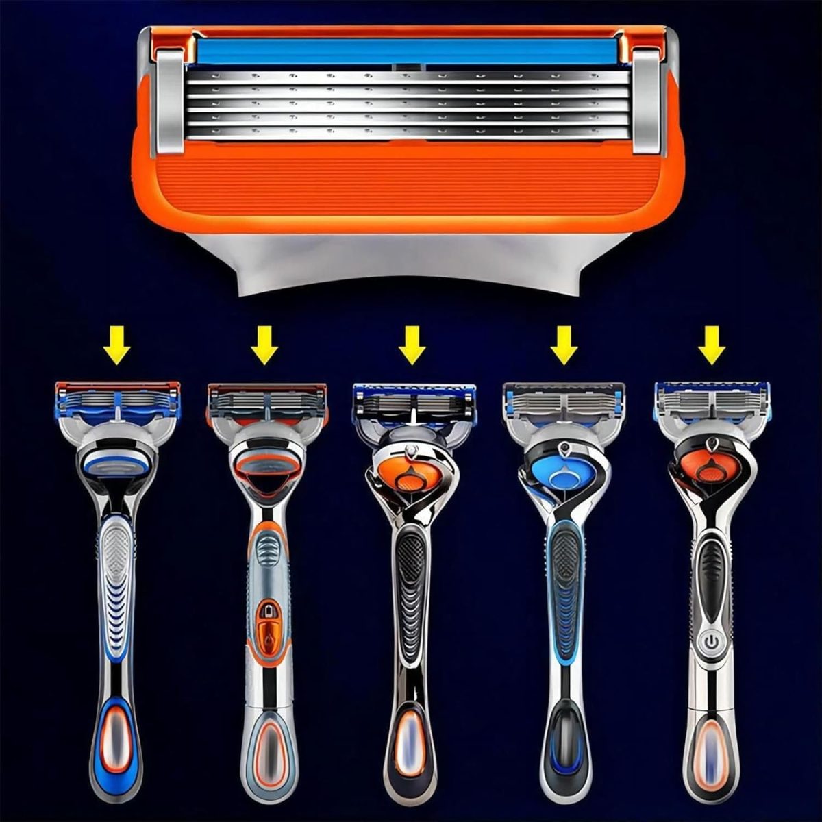 ⁦Joyzzz Razor Blade Refills, 12Pack Safety Razors Blade with Precision Beard Trimmer, Comfort Shave Blades with Dual Lubrication, Easy to Install and Rinse, Shaving Blade for Mens Compatible Fusion 5⁩ - الصورة ⁦7⁩