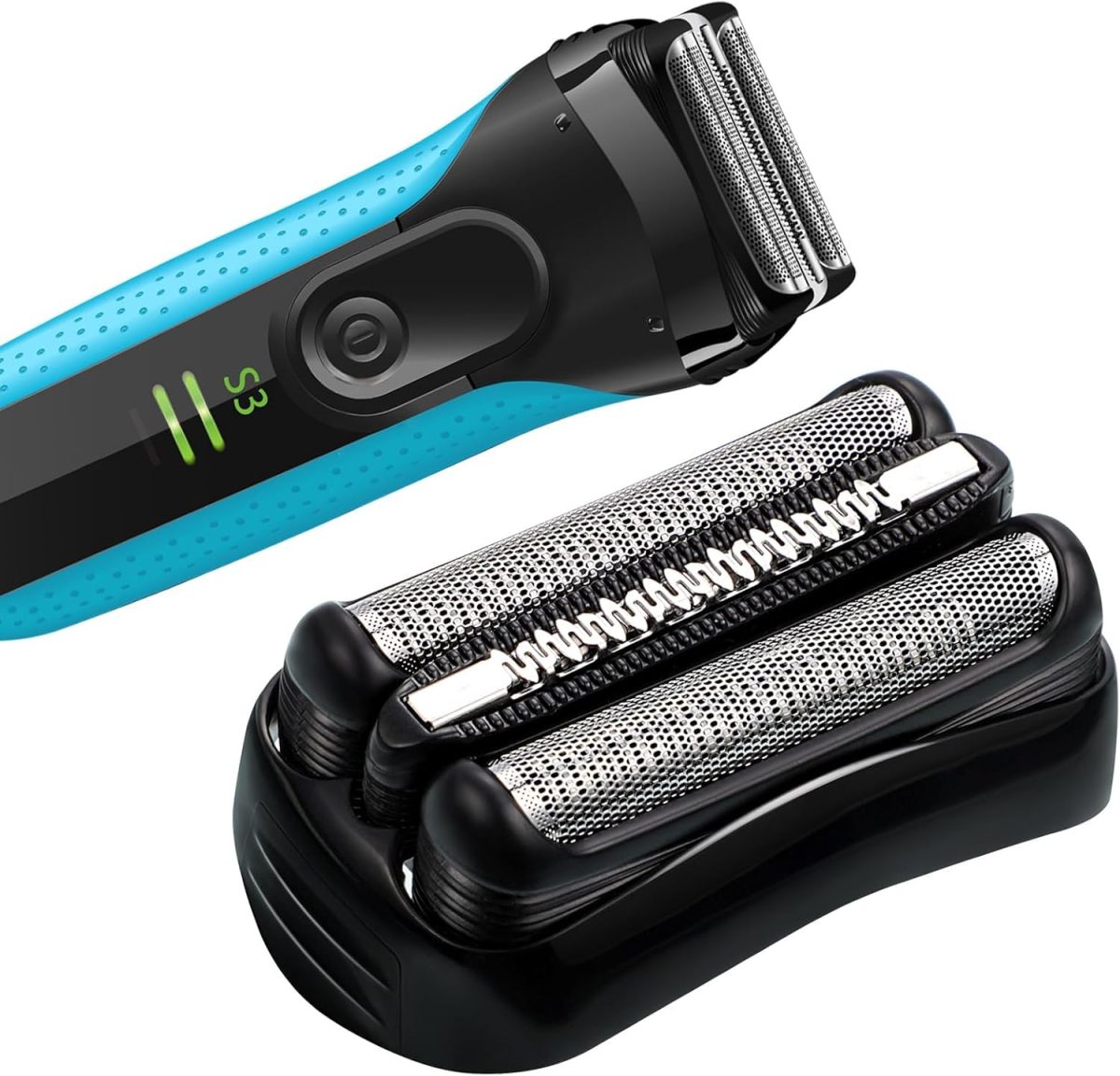 Shaver Replacement Head Compatible with All Braun Series 3 Shaver, Shaving Head for Men Electric Foil Shaver Cordless Razor Head fit 21B 3000s 3010s 3040s 3050cc 300S 310S 320S 330S 340S 360S 380S
