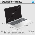 ⁦HP 15.6 inch Touchscreen Laptop, Intel Core 5 120U (Beats i7-1355U) 10-Core CPU, 32GB RAM, 1TB SSD, WiFi 6, Webcam, KeyPad, HDMI, USB-C, PDG HDMI Cable, US Version KB, Win 11 Pro⁩ - الصورة ⁦3⁩