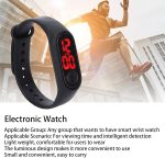 ⁦BNBNMA Smart Digital Watch,Rubber Sports and Fitness Bracelet Luminous Electronic Watch Fashion Fashion Wrist Watch Fashion Anti-Swimming Fashion Watch, Unisex Teenage Girls Boys(Black)⁩ - الصورة ⁦4⁩