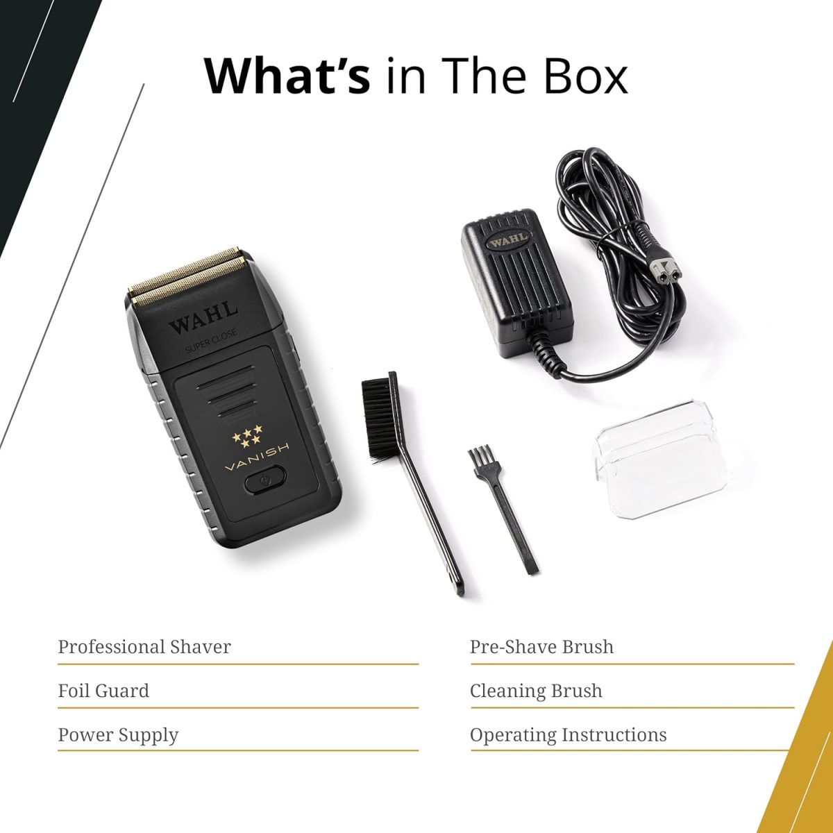 ⁦Wahl Professional 5 Star Vanish Shaver Cordless With Pop Foil Bars Ergonomic Design 100 Min Runtime Lithium Ion Battery⁩ - الصورة ⁦6⁩