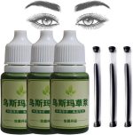 Usma Grass Extract Essence,Usma Grass Care Cilia Growth Nourishing Liquid, Usma Grass Hair Care Liquid,Usma Oil with Usma Grass Stick,Thickening Eyelashes (3 bottles/3 Sticks)