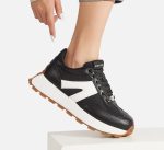 ⁦LUCKY STEP Women's Platform Fashion Sneakers Retro Classic Trainers Casual Lace-up Stylish Tennis Running Walking Shoes⁩ - الصورة ⁦6⁩