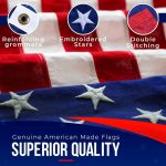 ⁦Rushmore Rose USA American Flag 3x5 - Made in Premium US Flag. Embroidered Stars and Stripes - American Flags Made in America⁩ - الصورة ⁦3⁩