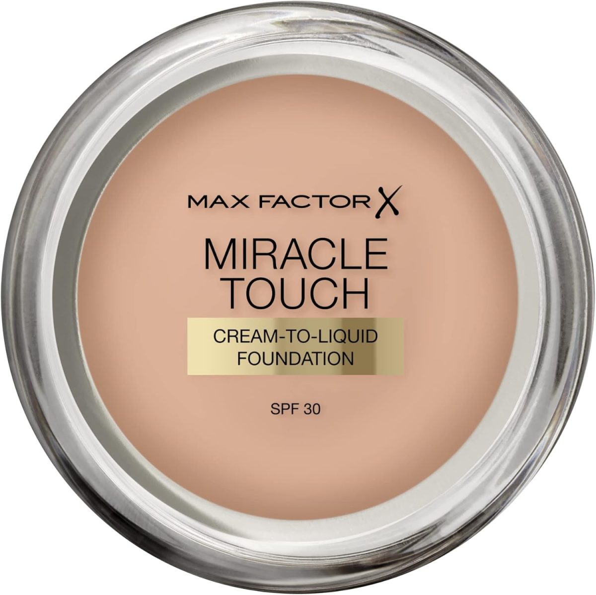 Max Factor Miracle Touch Perfecting Foundation with Hyaluronic Acid and SPF30 (45 Warm Almond,11.5g)
