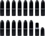 AUEAR, Empty Lip Balm Lipstick Tubes Container Bullet Shape for Lipstick Lip Balm DIY, Black, 15 Count (Pack of 1)