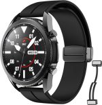 NESLIN Magnetic Band Compatible with Huawei Watch GT5/GT5 Pro 2024/GT4/Watch 4/4 Pro 46mm/GT3/GT3 Pro 46mm/GT2/GT 46mm/GT2 Pro/GT2e/GT Runner, 22mm Magnetic D-Buckle Replacement Silicone Strap