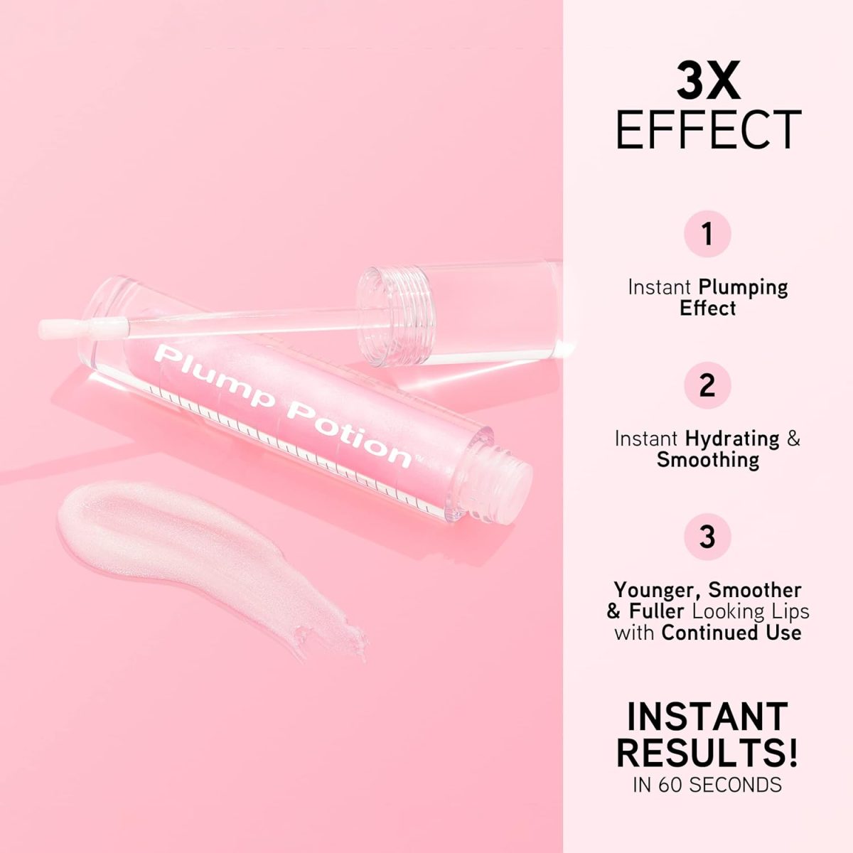 ⁦Lip Plumper Gloss By Physicians Formula Plump Lip Potion Needle-Free Lip Plumper Gloss Cocktail Shade Extension, Pink Crystal Potion, Lip Enhancer, Fuller Lips⁩ - الصورة ⁦8⁩