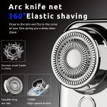 ⁦Excefore Electric Shaves for Men, Mini Portable Travel Shaver, USB-C Rechargeable Electric Razor, Mens Rechargeable Cordless Waterproof Compact Shave, for Home,Car,Trave (Silver)⁩ - الصورة ⁦2⁩