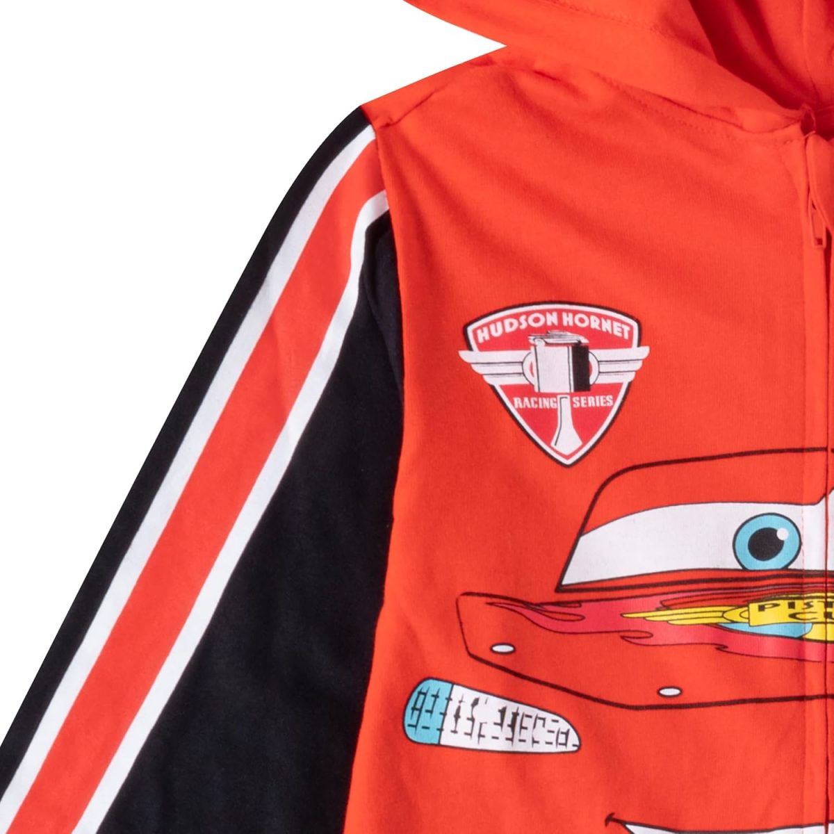⁦Cars Disney Lighting McQueen Boys Hooded Coverall for Toddlers and Big Kids⁩ - الصورة ⁦3⁩