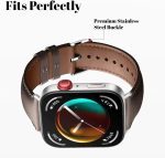 ⁦NESLIN Leather Band Compatible with Huawei Watch Fit 4/4 Pro 2025/Fit 3 Band Replacement Straps, Premium Leather Classic Style Replacement Strap Wristband for Women Men⁩ - الصورة ⁦4⁩
