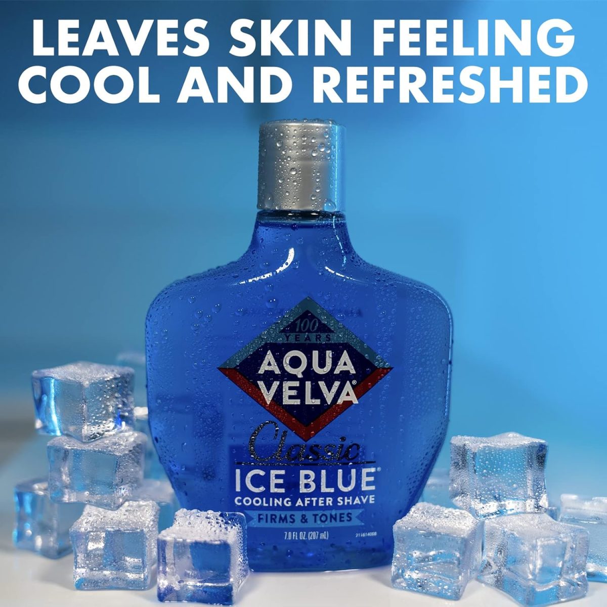 ⁦Aqua Velva After Shave, Classic Ice Blue, Soothes, Cools, and Refreshes Skin, 7 Ounce⁩ - الصورة ⁦5⁩