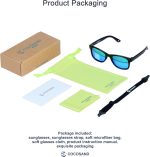 ⁦COCOSAND Toddler Sunglasses with Strap Polarized Retro Square Soft Silicone Nose Pads Baby Boys Girls Age 0-24 Months⁩ - الصورة ⁦3⁩