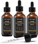 Soti Minoxidil 5% Hair Growth, Hair Loss Regrowth Serum. Made in USA! Dermatologists Recommended. Ginseng and Biotin Extra Strength Formula (3 Pack)