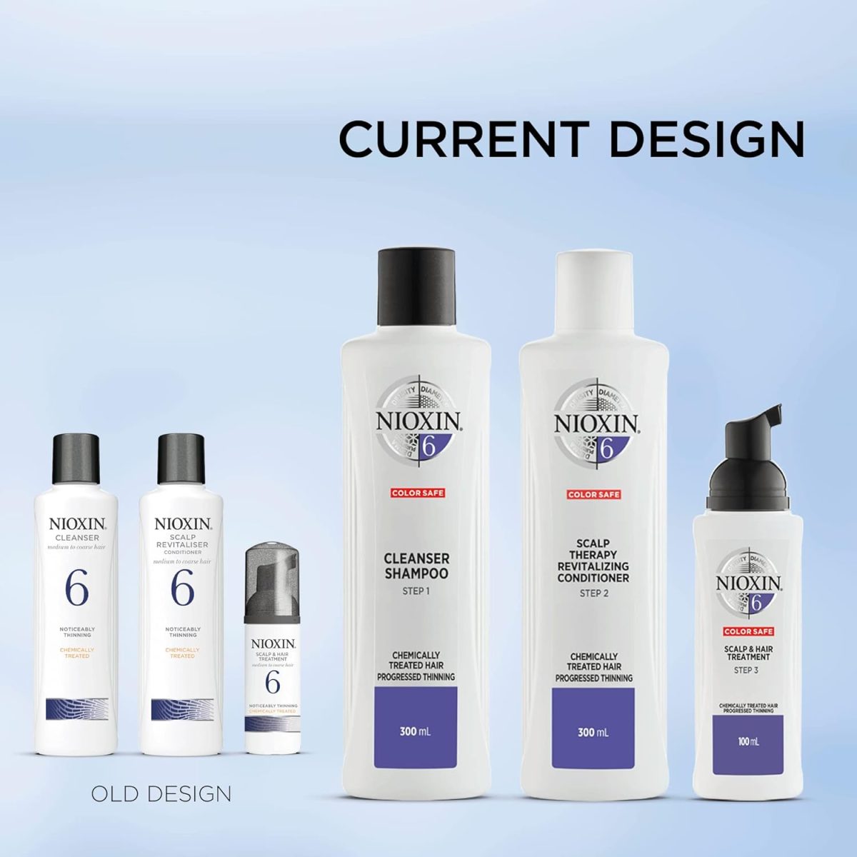 ⁦شامبو منظف نظام Nioxin 6 للشعر المبيض - الشعر المعالج كيميائياً مع ترقيق التقدم ، 33.8 أونصة، من نيوكسين⁩ - الصورة ⁦5⁩