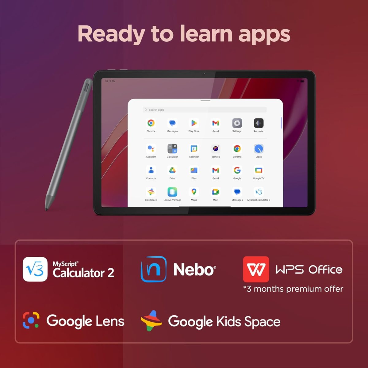 ⁦Lenovo Tab M11 Android Tablet | 11 Inch Full HD 1200p | 128 GB | Lenovo Tab Pen + Folio Case | WiFi | 4 GB RAM | Luna Grey | Designed for Portable Entertainment⁩ - الصورة ⁦8⁩