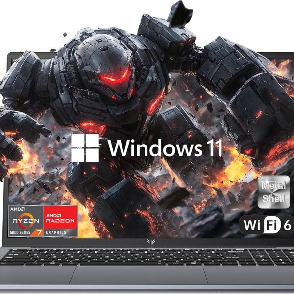 KAIGERR 2025 Laptop, Laptop with AMD Ryzen 7 5700U (8C/16T, Up to 4.3GHz), 16GB RAM 512GB NVMe SSD Laptop Computer, Radeon RX Vega 8 Graphics, 16.0-inch FHD Display, WiFi 6, 53Wh Battery, Backlit KB