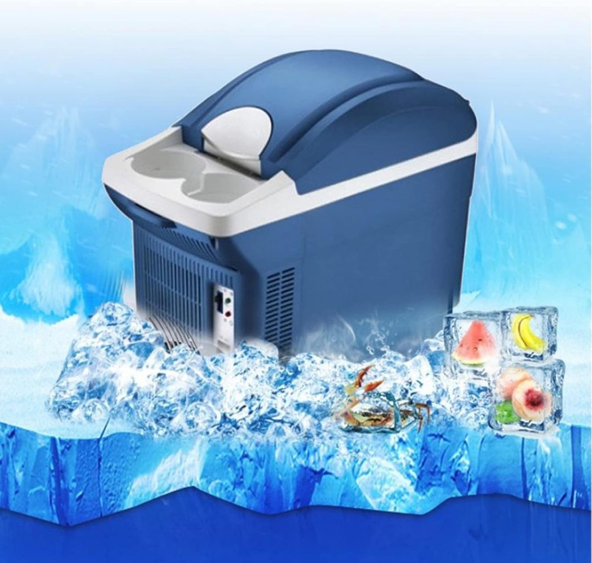 ⁦QBNZAXC Mini fridge 8L Mini Portable Cooling Warming Refrigerators Auto Fridge Freezer Insulation Box Dual Use Cooler Warmer for Home Auto Car⁩ - الصورة ⁦5⁩