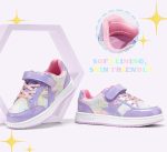 ⁦LUCKY STEP Kid's Glitter Walking Shoes Shiny Sparkly Sequins Fashion Sneakers Hook and Loop Athletic Unisex-Child Casual Running for Children/Boys/Girls⁩ - الصورة ⁦5⁩