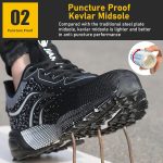 ⁦Steel Toe Safety for Men Lightweight Work Sneaker Comfortable Puncture Proof And Fashion For Work.⁩ - الصورة ⁦4⁩