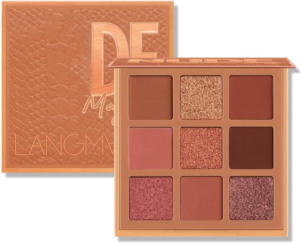Khazna Eyeshadow Palette, Women Create Sparkling Eye Makeup Matte Shimmer Eye Shadow Palettes, Long Lasting Eye Makeup Palette, Highly Pigmented Sparkly Glitter Eye Shadow Pallets 9 Colours