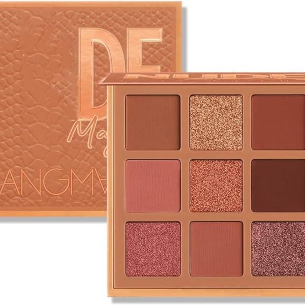 Khazna Eyeshadow Palette, Women Create Sparkling Eye Makeup Matte Shimmer Eye Shadow Palettes, Long Lasting Eye Makeup Palette, Highly Pigmented Sparkly Glitter Eye Shadow Pallets 9 Colours