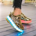 ⁦Nsasy Kids Roller Shoes Boy Girl Sneakers with Wheels Become Sport Sneaker with Led for Christmas Birthday Children Show Gift⁩ - الصورة ⁦3⁩