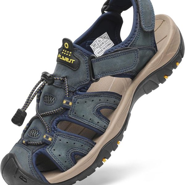 FLARUT Men's Sport Sandals Outdoor Hiking Sandals Closed Toe Athletic Lightweight Trail Walking Casual Sandals Water Shoes