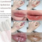⁦MAKINGTEC 5 Colors Shimmery Glitter Lip Gloss Liquid Lipstick Set, Plumping Hydrating Lip Glow Oil, Instense High Reflective Color Lipstick Makeup⁩ - الصورة ⁦5⁩