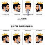 ⁦Azonee Beard Shaper Kit, Premium 360° Adjustable Beard Lineup Tool, Clear Shaping Template for Styling & Grooming, Versatile Beard and Hair Stencil for Men⁩ - الصورة ⁦2⁩