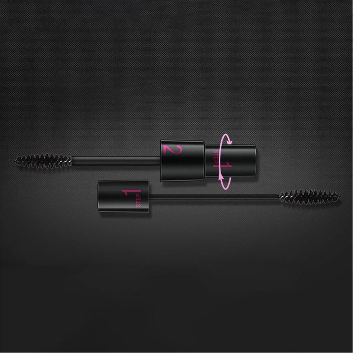 ⁦2-in-1 Black Mascara – Waterproof, Long-Lasting, Thickening & Lengthening, Curling, Natural Lashes Makeup with Dual-Brush Fiber Mascara for Women & Girls⁩ - الصورة ⁦6⁩
