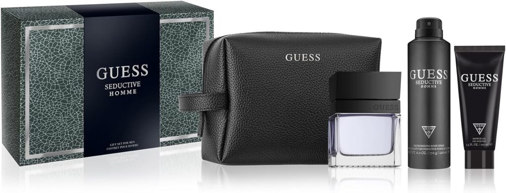 GUESS SEDUCTIVE HOMME (M) SET EDT 100ML + SG 100ML + BODY SPRAY 226ML + POUCH (NEW PACK)