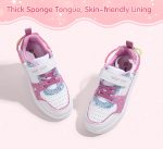 ⁦LUCKY STEP Girl's Glitter Sneakers Slip On Hook and Loops Athletic Sparkly Beads Casual Tennis School Party Cute Running Shoes for Children/Girls/Kids⁩ - الصورة ⁦7⁩