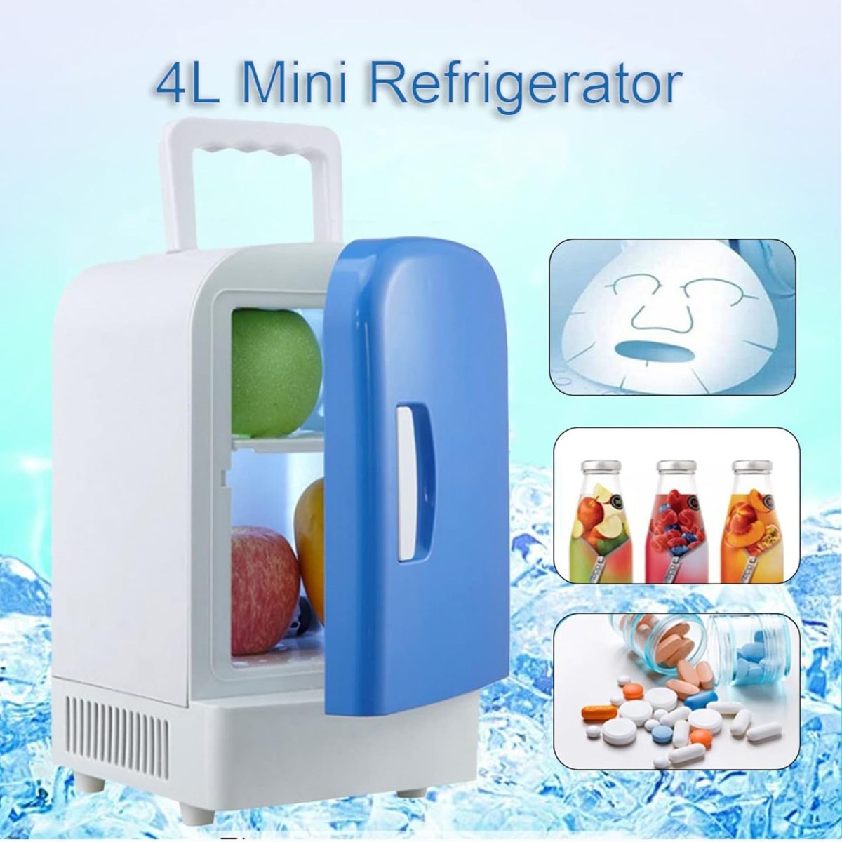 ⁦DDCVFREE Mini fridge Portable Car Fridge Cooling Refrigerators Freezer Cooler Travel Warmer For Auto Car Home Office Outdoor Picnic Travel⁩ - الصورة ⁦6⁩