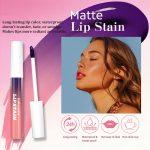 ⁦Lip Stain Peel Off, 3 Colors Lip Tint Peel Off, Matte Peel Off Lip Stain, Non-Stick Cup Tattoo Color Lip Gloss Set, Waterproof Long Lasting Lip Makeup for Women Girls⁩ - الصورة ⁦3⁩