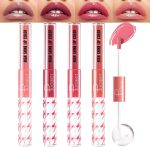 NALACAL Lip Gloss Set, 4 Pcs Makeup Lip Gloss, Long Lasting Lip Shine, Lipsticks For Women Long Lasting, Double Ended Clear Lip, High Pigment Liquid Lipstick, Cosmetics Glaze Lip