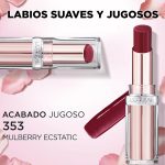 ⁦L’Oréal Paris L'Oreal Lipstick, Balm-In-Lipstick, Keep Lips Hydrated and Smooth, Natural-Looking Shiny Finish, Glow Paradise, 353 Mulberry Ecstatic?⁩ - الصورة ⁦4⁩