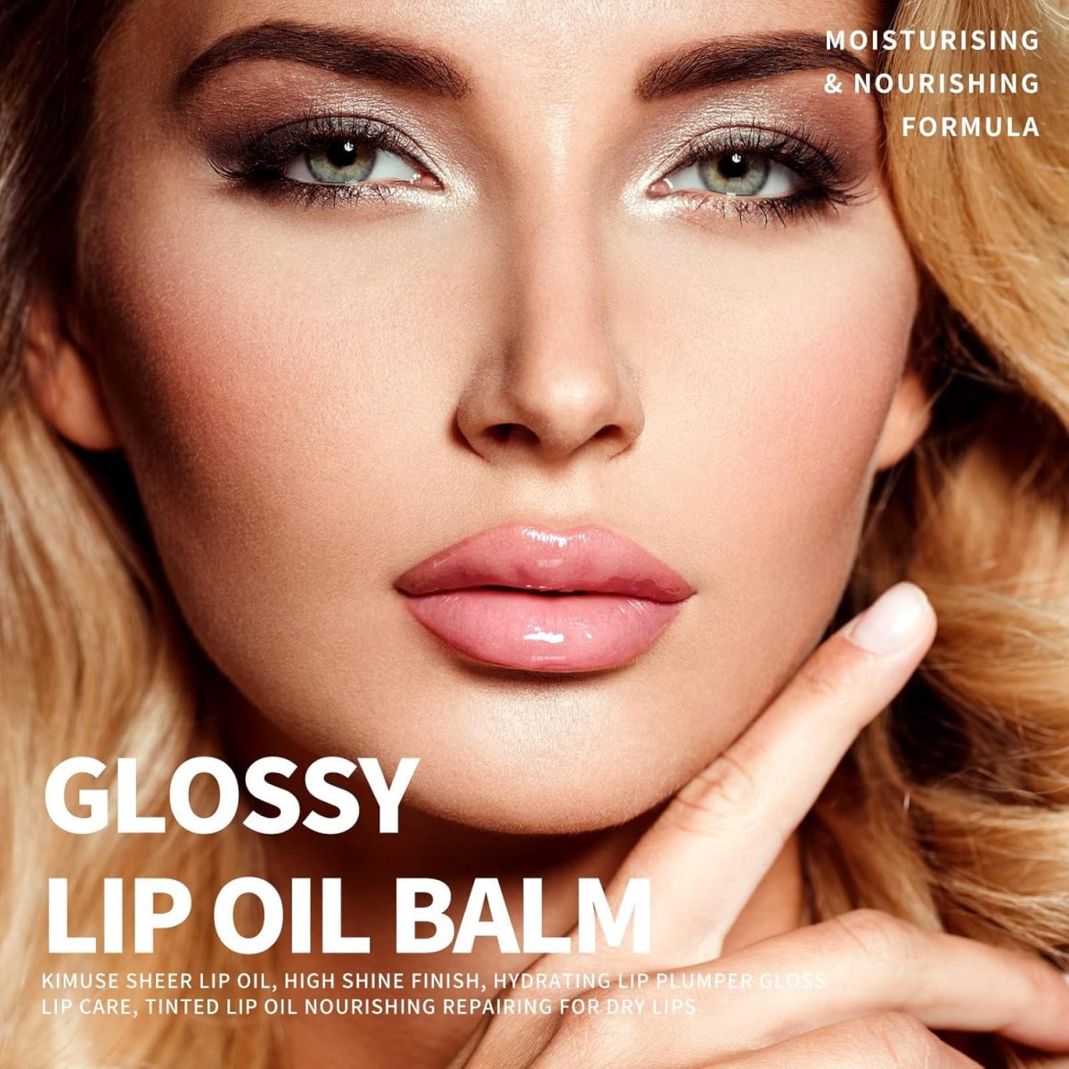 ⁦KASTWAVE Hydrating Vegan Tinted Lip Oil for Nourishing and Repairing Dry Lips in Sheer Pink⁩ - الصورة ⁦5⁩