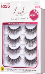 ⁦KISS Lash Couture Luxtension, False Eyelashes, 'Volume Full Set', 14 mm, Includes 4 Pairs Of Lashes, Contact Lens Friendly, Easy to Apply, Reusable Strip Lashes⁩ - الصورة ⁦2⁩