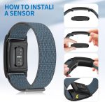 ⁦Aputue Nylon Wristband, Premium Replacement Strap Compatible with most Activity Tracker, Breathable Adjustable Fitness Band for Men & Women, Comfortable Workout & Sleep Tracking Accessory⁩ - الصورة ⁦4⁩