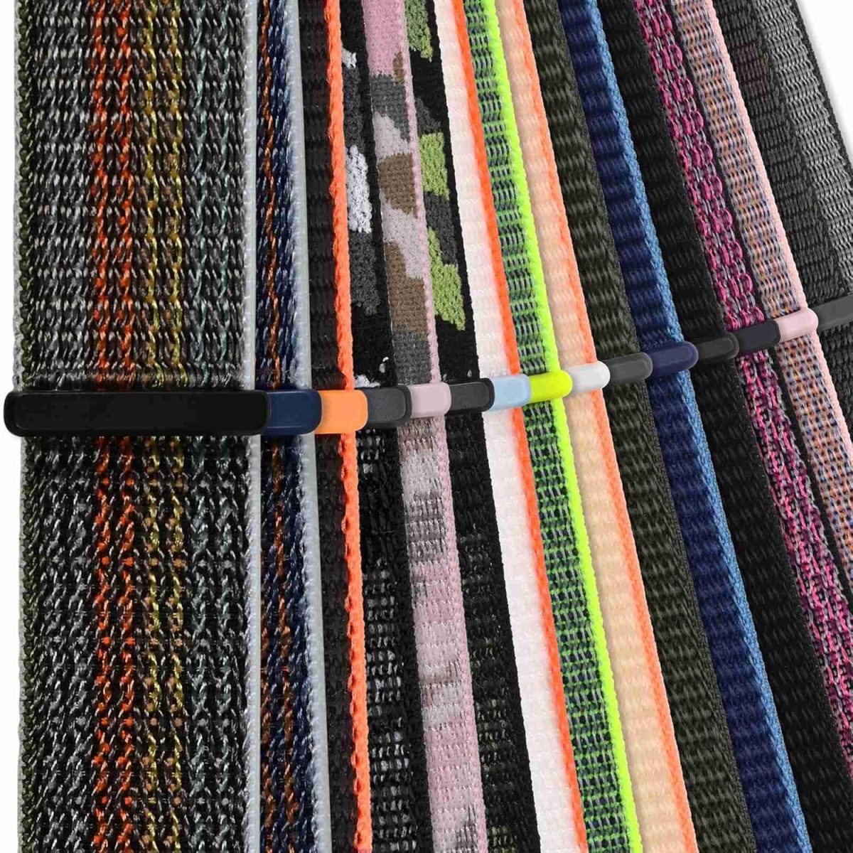 ⁦WOCCI Adjustable Nylon Sport Watch Bands with Hook and Loop Fastener, Quick Release Watch Straps for Men and Women, Band Width 16mm 18mm 19mm 20mm 21m 22mm 24mm⁩ - الصورة ⁦9⁩