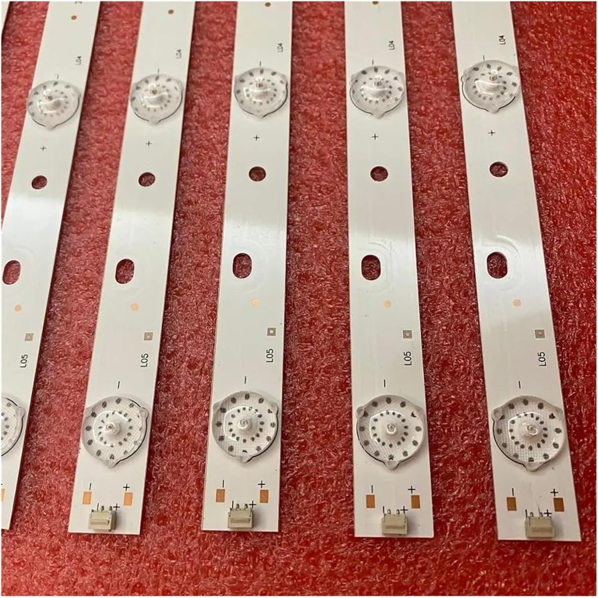 ⁦5LED LED backlight strip for A/K.AI 50" AKTV500 MS-L0967-L V2 V3 V4 R72-50D04-017-13 21MQ300D (Color : 40pcs For 5 TV)⁩ - الصورة ⁦3⁩